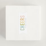 "Cheers And Beers" - Bridal Shower Favor Stickers in Rainbow by Sara Hicks Malone - In Use