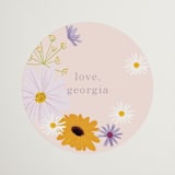 "Bridal Boots" - Bridal Shower Favor Stickers in Peony by Baumbirdy - Front