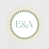 "Boho Botanical " - Bridal Shower Favor Stickers in Natural by Christina Cesario - Front