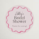 "handdrawn wavy frame" - Bridal Shower Favor Stickers in Rosebud by Cass Loh - Front