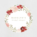 "sparkling brunch" - Bridal Shower Favor Stickers in Wine by Creo Study - Front