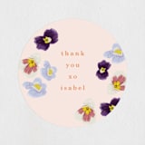 "Flower Cheers" - Bridal Shower Favor Stickers in Blush by Baumbirdy - Front