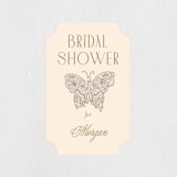 "Gilded Butterfly Garden" - Bridal Shower Favor Stickers in Ivory by Simona Camp - Front