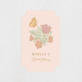 "Gilded Bridal Gown" - Bridal Shower Favor Stickers in Romantic Rose by Simona Camp - Front