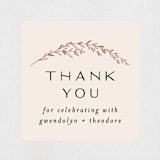 "Embellished Arch" - Bridal Shower Favor Stickers in Ecru by Erica Krystek - Front