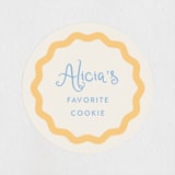 "Augusta" - Bridal Shower Favor Stickers in Melon by Megan Davis - Front
