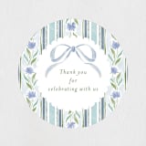 "Wildflower Ribbon" - Bridal Shower Favor Stickers in Cotswolds by Jackie Crawford - Front