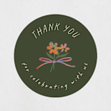"Wildflowers" - Bridal Shower Favor Stickers in Confetti by 2birdstone - Front