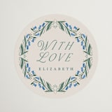 "Book Cover" - Bridal Shower Favor Stickers in Evergreen by Petra Kern - Front