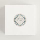 "Book Cover" - Bridal Shower Favor Stickers in Evergreen by Petra Kern - In Use