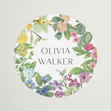 "flower garden" - Bridal Shower Favor Stickers in Cotton by Susan Moyal - Front