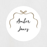 "Casual bows" - Bridal Shower Favor Stickers in Snow by Alethea and Ruth - Front