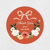 "Fleur" - Bridal Shower Favor Stickers in Verona Sunset by Sarah Knight - Front