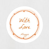"Giardino" - Bridal Shower Favor Stickers in Flame by Pati Cascino - Front