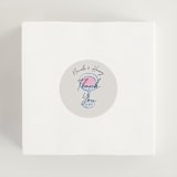"Wine & Dine" - Bridal Shower Favor Stickers in Porcelain by Elly - In Use