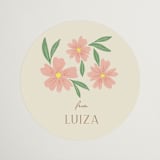 "Cottage Garden" - Bridal Shower Favor Stickers in Cream by Ana Sharpe - Front