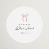 "Love is Blooming" - Bridal Shower Favor Stickers in Carnation by Itsy Belle Studio - Front