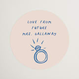 "chomchom" - Bridal Shower Favor Stickers in Royal by chocomocacino - Front