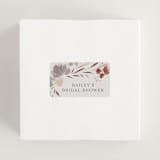 "Autumn Showers" - Bridal Shower Favor Stickers in Maple Leaf by Nicoletta Savod - In Use
