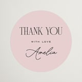 "Arbor" - Bridal Shower Favor Stickers in Rosey by Pixel and Hank - Front