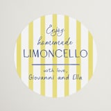 "Limoncello" - Bridal Shower Favor Stickers in Capri by Tina Faselli - Front