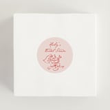 "Cheers to Love" - Bridal Shower Favor Stickers in Scarlet by Cass Loh - In Use