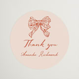 "Bridal Crest" - Bridal Shower Favor Stickers in Peach by Sherley Ferreira - Front