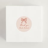 "Bridal Crest" - Bridal Shower Favor Stickers in Peach by Sherley Ferreira - In Use