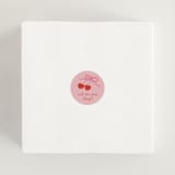 "Mon Cheri" - Bridal Shower Favor Stickers in Cherry Blossom by Jenna Holcomb - In Use