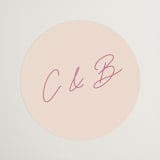 "candlesticks" - Bridal Shower Favor Stickers in Bubblegum by Ellen Schlegelmilch - Front