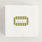 "Stock the Barware" - Bridal Shower Favor Stickers in Olive by Erin German - In Use
