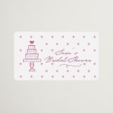 "Le Cake" - Bridal Shower Favor Stickers in Azalea by Tina Faselli - Front