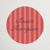 "Lola" - Bridal Shower Favor Stickers in Strawberry by Morgan Kendall - Front