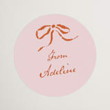 "Classique" - Bridal Shower Favor Stickers in Poppy by Susan Zinader - Front
