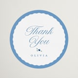 "Blue" - Bridal Shower Favor Stickers in Cobalt by Gwen Bedat - Front