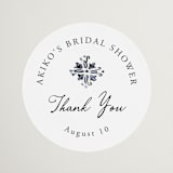 "Blue Chianti" - Bridal Shower Favor Stickers in Powder Blue by Becky Nimoy - Front