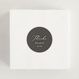 "Bow" - Bridal Shower Favor Stickers in Tuxedo by Corinne Malesic - In Use