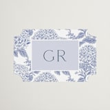 "Coastal Toile" - Bridal Shower Favor Stickers in Periwinkle by Jenna Holcomb - Front