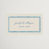 "Formal scallop" - Bridal Shower Favor Stickers in Almalfi by Creo Study - Front