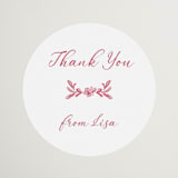 "Fun Cocktails" - Bridal Shower Favor Stickers in Cranberry by Lucrecia Caporale - Front