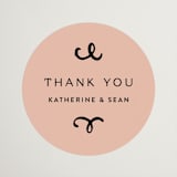 "cheers to a happy couple" - Bridal Shower Favor Stickers in Creme by Anastasia Makarova - Front