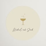 "A Little Shindig" - Bridal Shower Favor Stickers in Champagne by mo kelley - Front