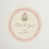 "Botanical maximalism" - Bridal Shower Favor Stickers in Poppy by Creo Study - Front