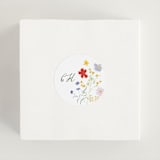 "Celebrate" - Bridal Shower Favor Stickers in Petal by Baumbirdy - In Use