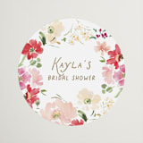 "Prosecco & Petals" - Bridal Shower Favor Stickers in Valentine by Itsy Belle Studio - Front