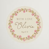 "In The Garden" - Bridal Shower Favor Stickers in Cream by Paola Benenati - Front