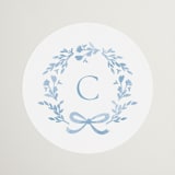 "Emmaline" - Bridal Shower Favor Stickers in Bluebell by Kristie Kern - Front