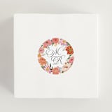 "Summer Shower" - Bridal Shower Favor Stickers in Peony by Susan Moyal - In Use