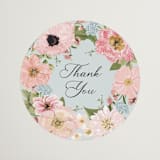 "Blooming" - Bridal Shower Favor Stickers in Blush by Susan Moyal - Front