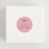 "Bubbly Brunch" - Bridal Shower Favor Stickers in Rose by Pixel and Hank - In Use